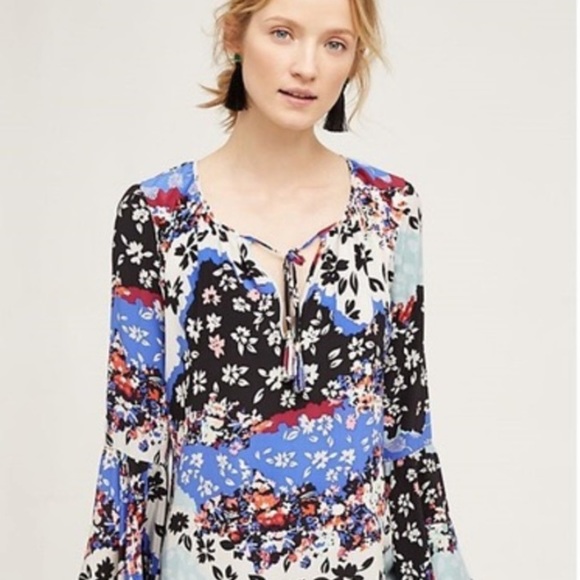 Anthropologie Tops - 🛍3 for $15 Yumi Kim Anthropologie Silk Blouse Bell Sleeve